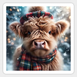 Cute Scottish Highland Calf Magnet